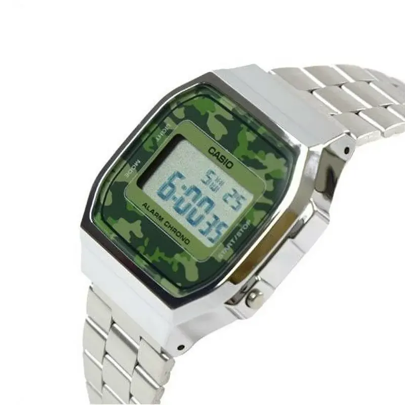 Casio Silver Vintage Camouflage Men's Watch- A168WEC-3DF